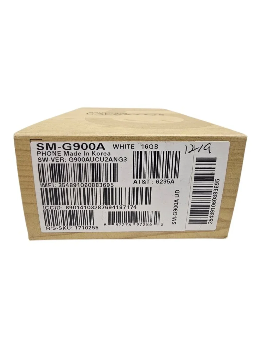 BOX ONLY - Samsung Galaxy S5 With Information & Guide